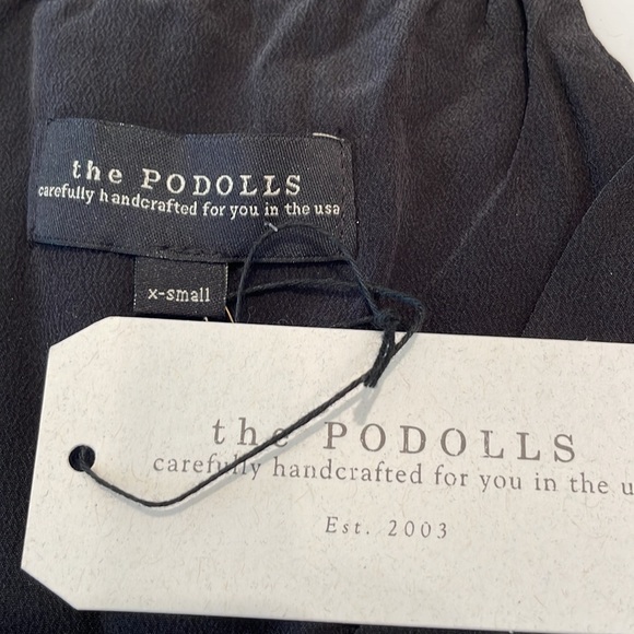 THE PODOLLS black silk cami top in XS, NWT - Picture 6 of 14